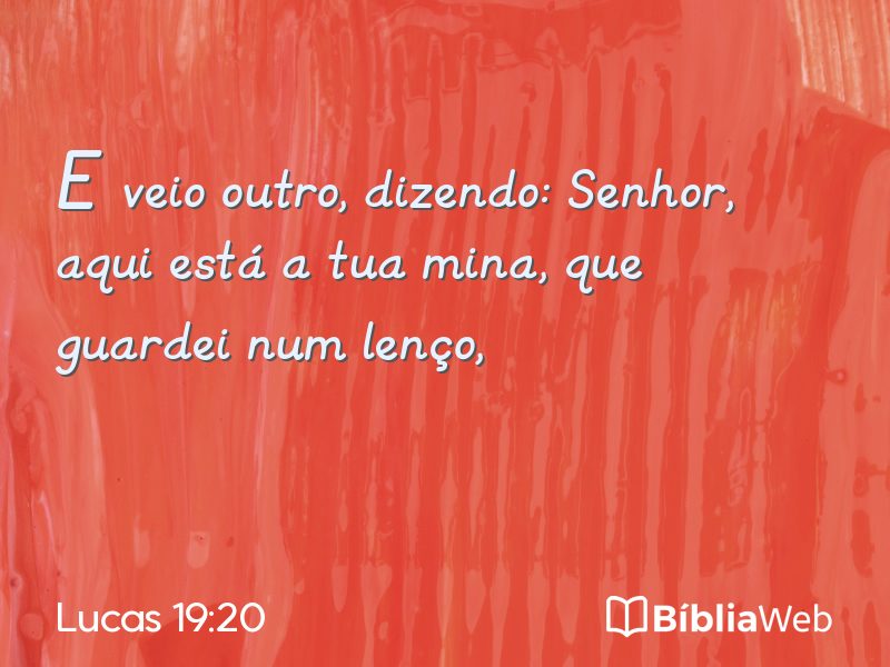 Lucas 19:20 em imagem para compartilhar