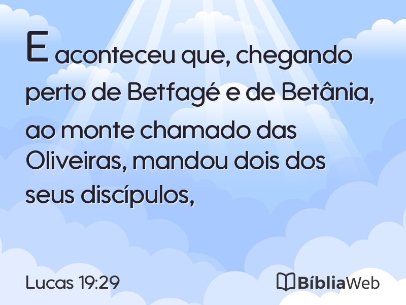 Lucas 19:29 em imagem para compartilhar