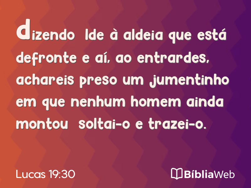 Lucas 19:30 em imagem para compartilhar