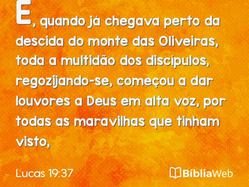 Lucas 19:37 em imagem para compartilhar