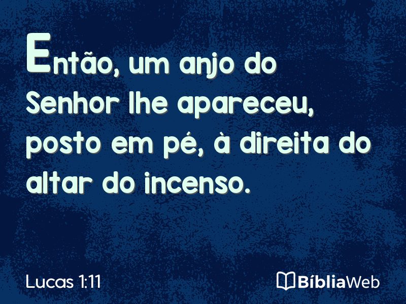 Lucas 1:11 em imagem para compartilhar