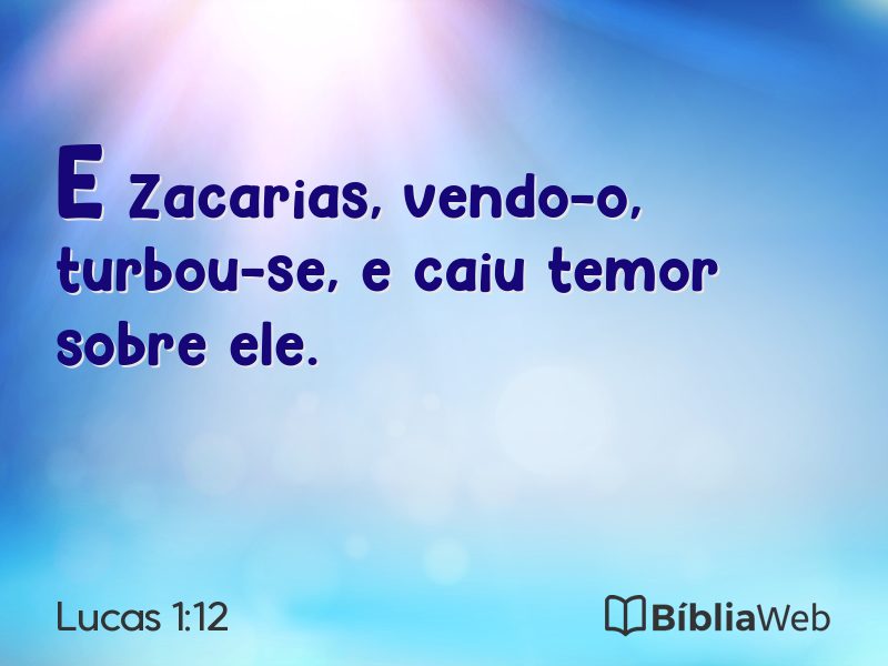 Lucas 1:12 em imagem para compartilhar