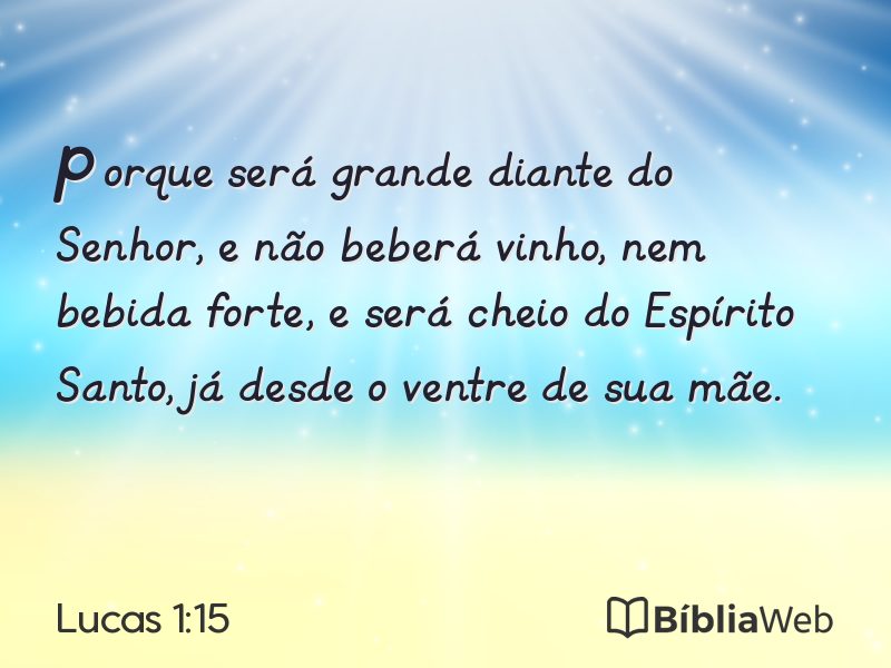 Lucas 1:15 em imagem para compartilhar