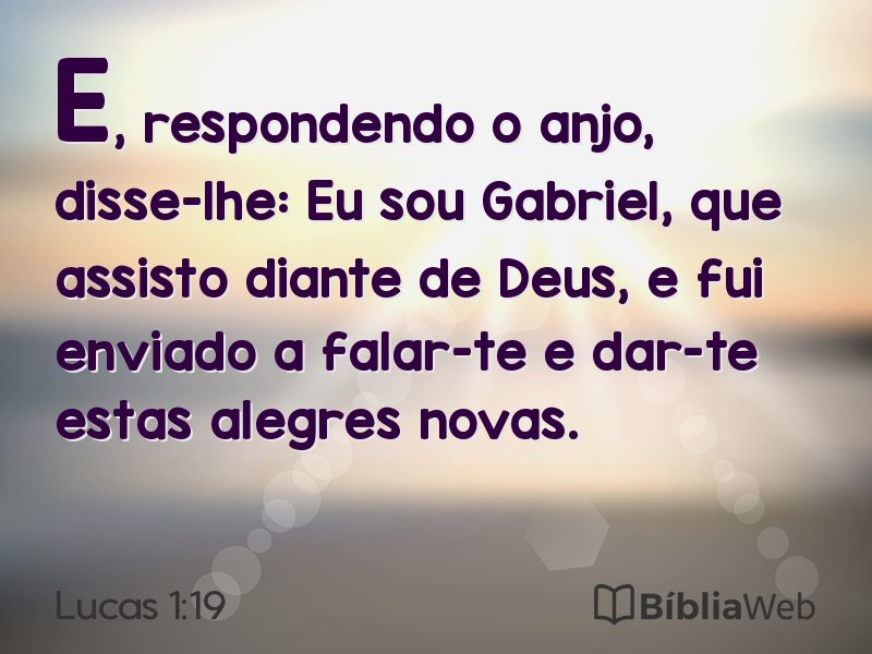 Lucas 1:19 em imagem para compartilhar