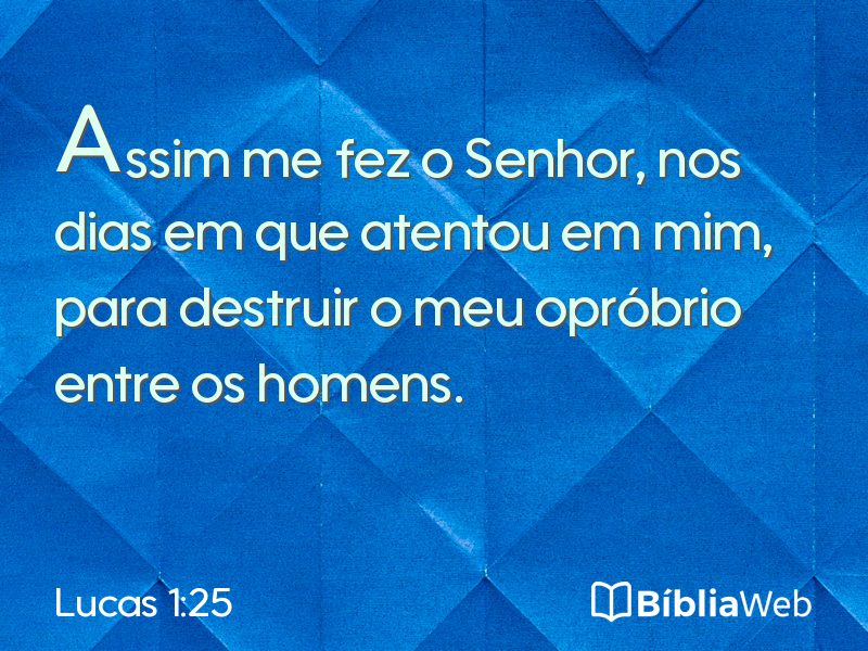 Lucas 1:25 em imagem para compartilhar