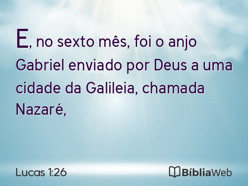 Lucas 1:26 em imagem para compartilhar