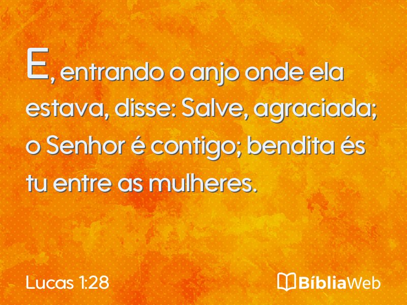 Lucas 1:28 em imagem para compartilhar