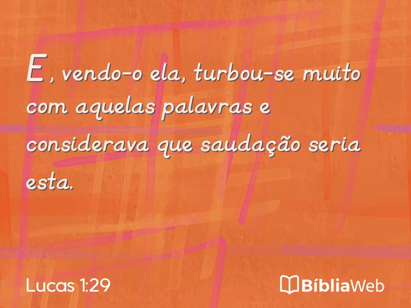 Lucas 1:29 em imagem para compartilhar