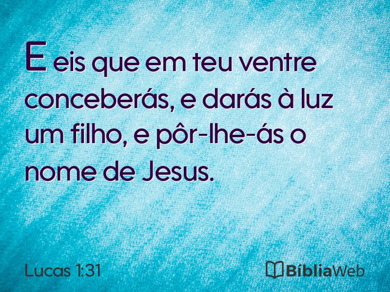 Lucas 1:31 em imagem para compartilhar