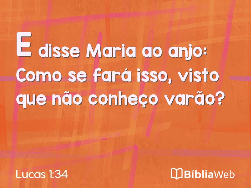 Lucas 1:34 em imagem para compartilhar