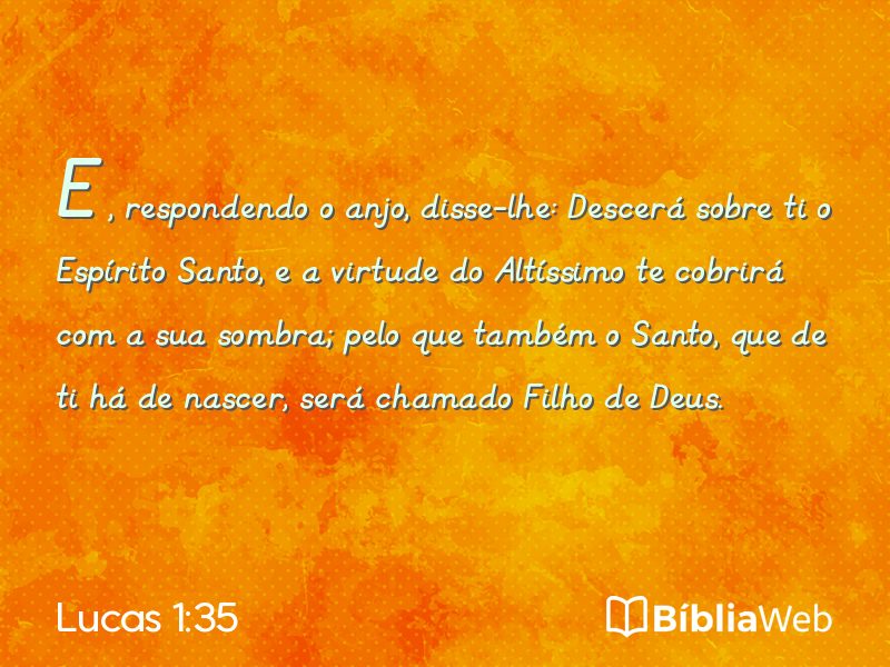 Lucas 1:35 em imagem para compartilhar