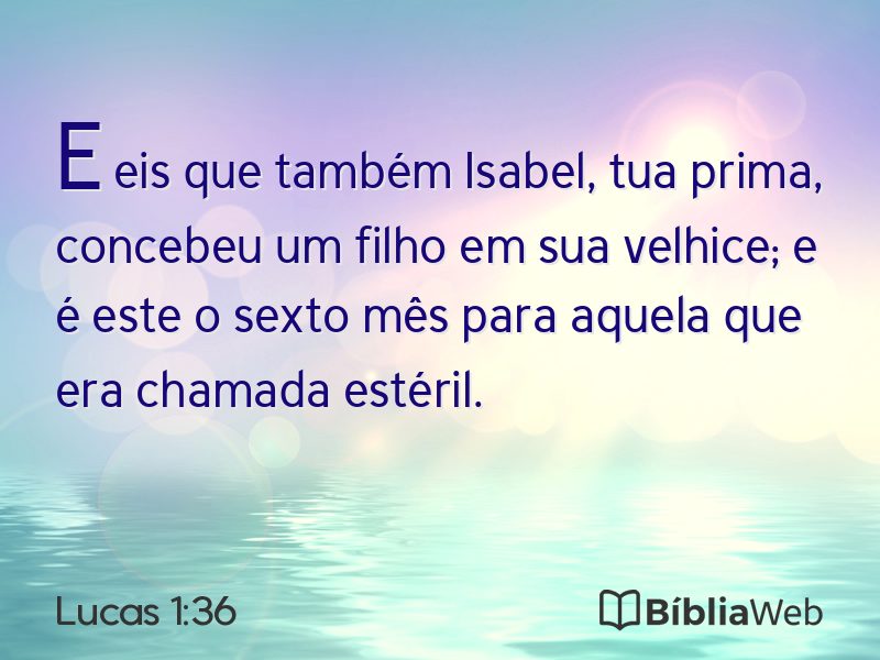 Lucas 1:36 em imagem para compartilhar
