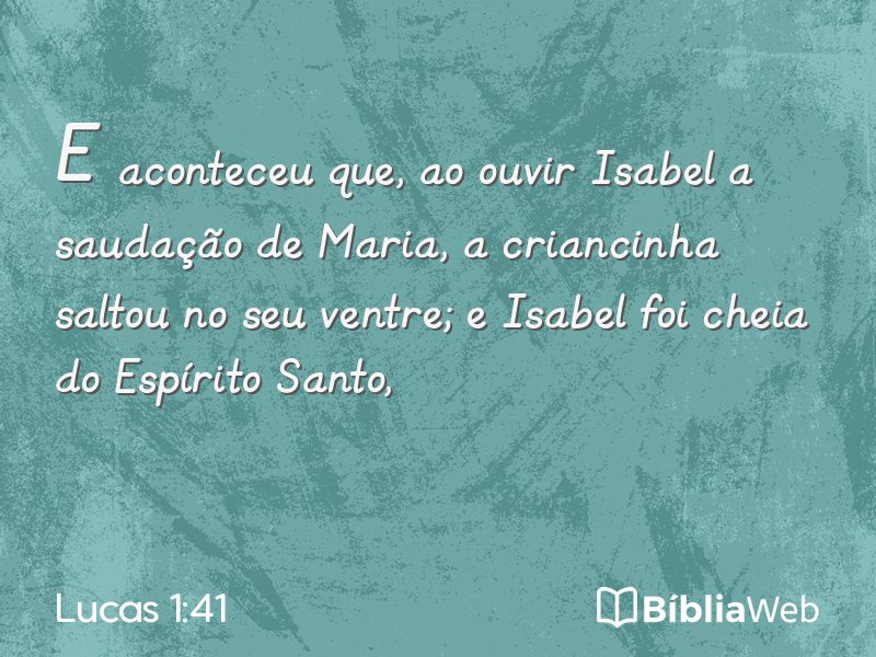 Lucas 1:41 em imagem para compartilhar