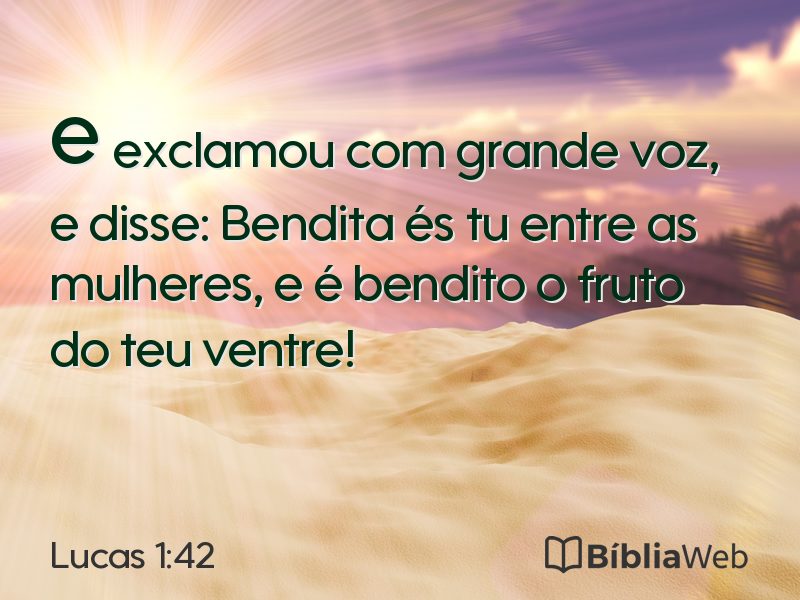 Lucas 1:42 em imagem para compartilhar
