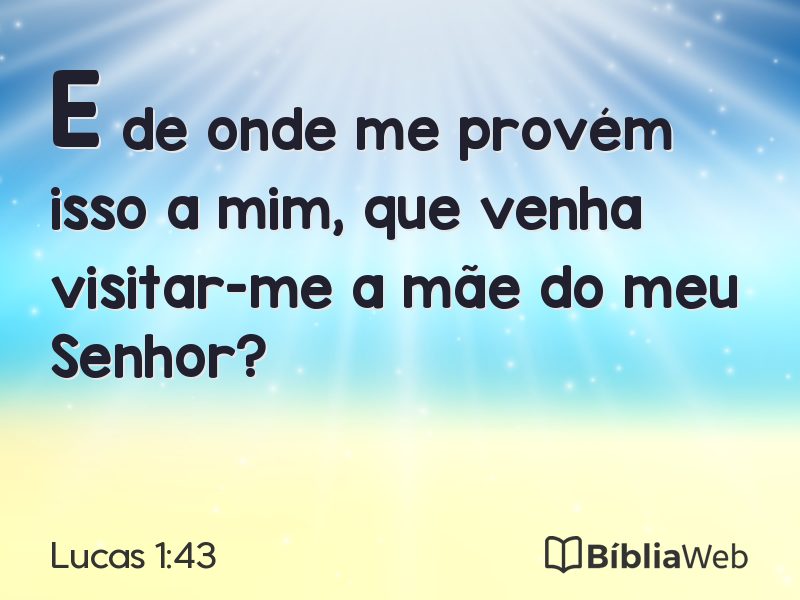 Lucas 1:43 em imagem para compartilhar