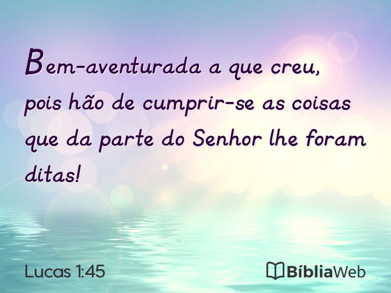 Lucas 1:45 em imagem para compartilhar