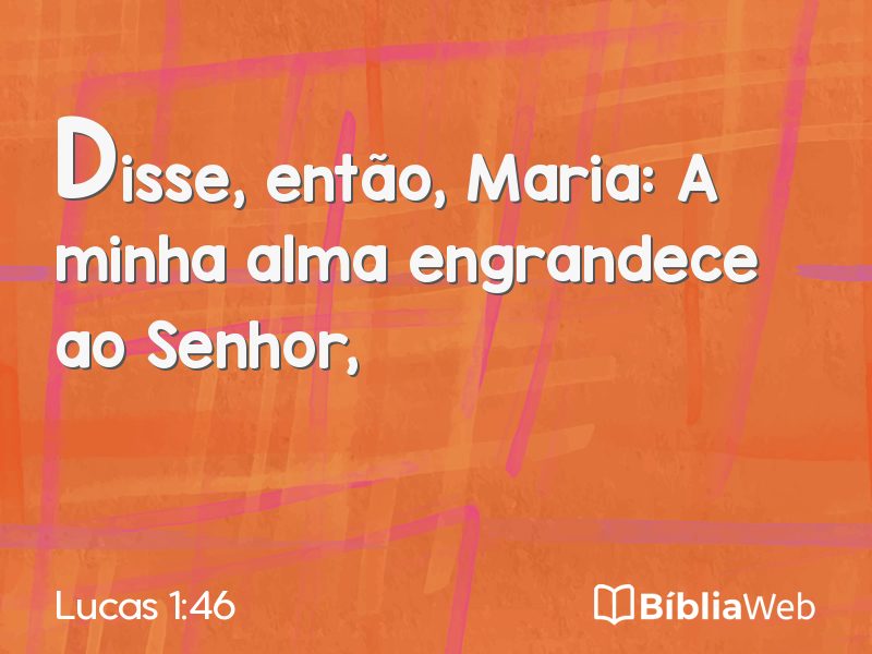 Lucas 1:46 em imagem para compartilhar
