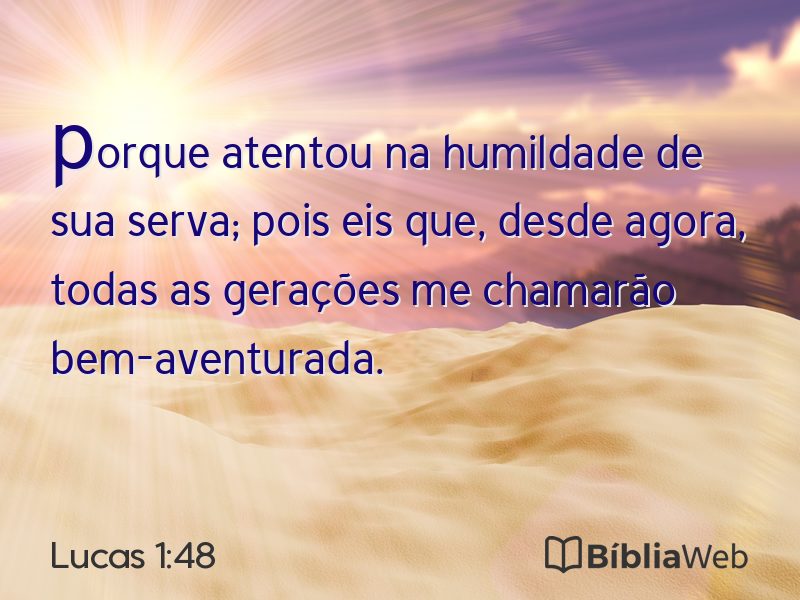 Lucas 1:48 em imagem para compartilhar