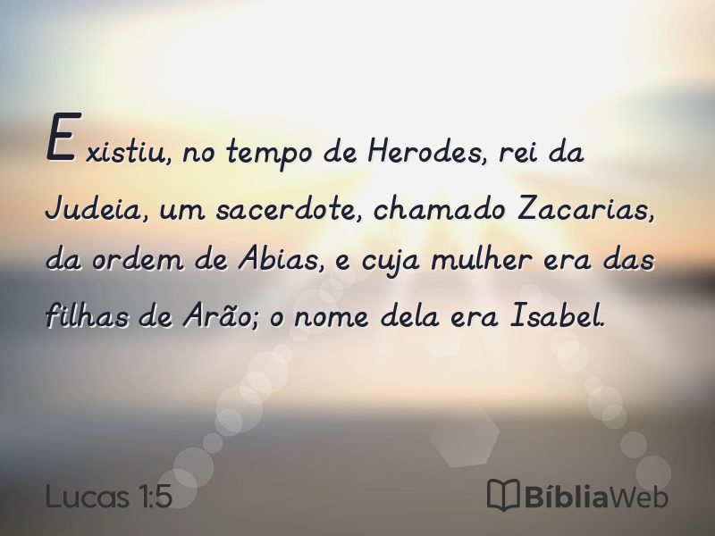 Lucas 1:5 em imagem para compartilhar