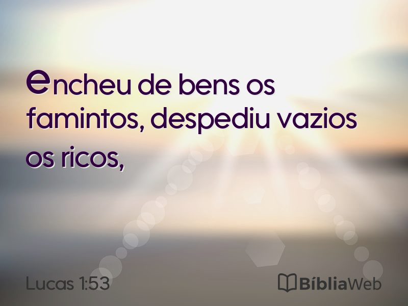 Lucas 1:53 em imagem para compartilhar
