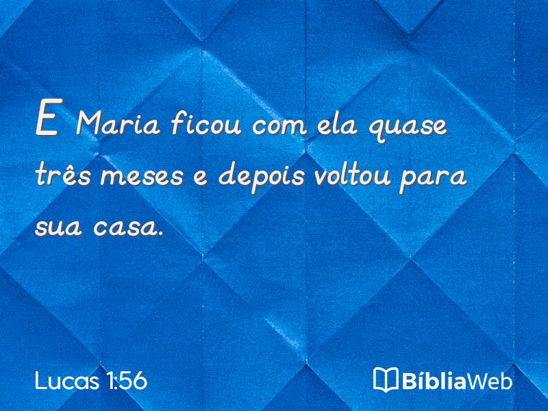 Lucas 1:56 em imagem para compartilhar