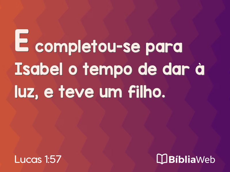 Lucas 1:57 em imagem para compartilhar