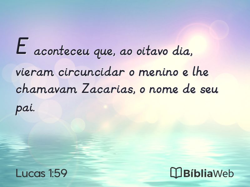 Lucas 1:59 em imagem para compartilhar