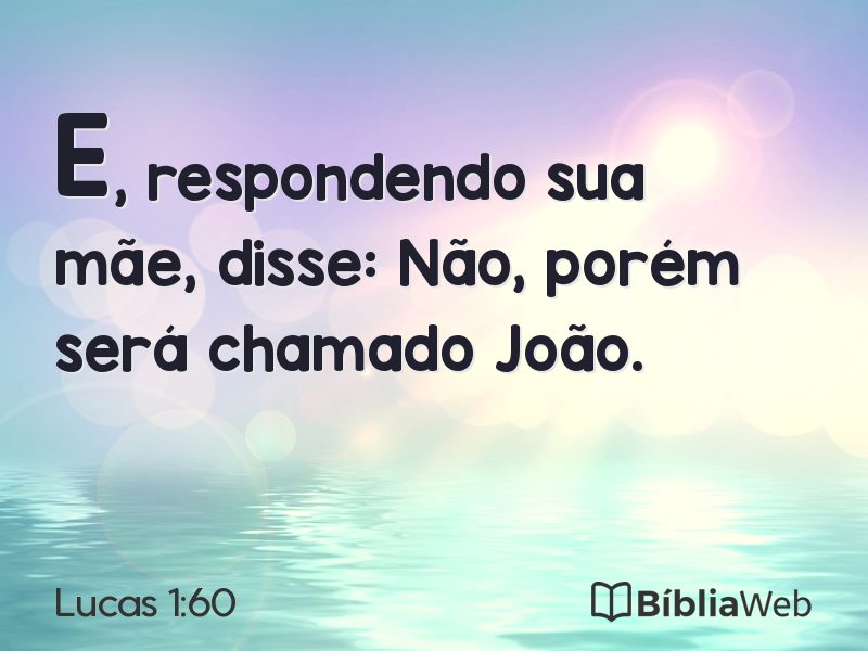 Lucas 1:60 em imagem para compartilhar
