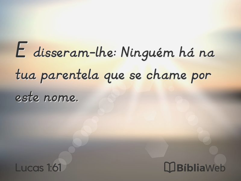 Lucas 1:61 em imagem para compartilhar