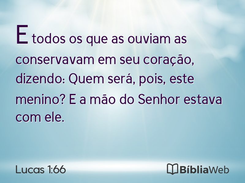 Lucas 1:66 em imagem para compartilhar