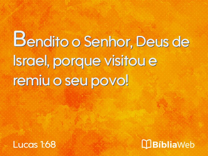 Lucas 1:68 em imagem para compartilhar