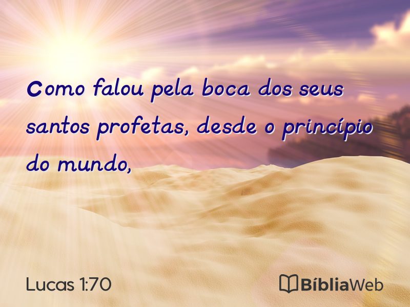 Lucas 1:70 em imagem para compartilhar