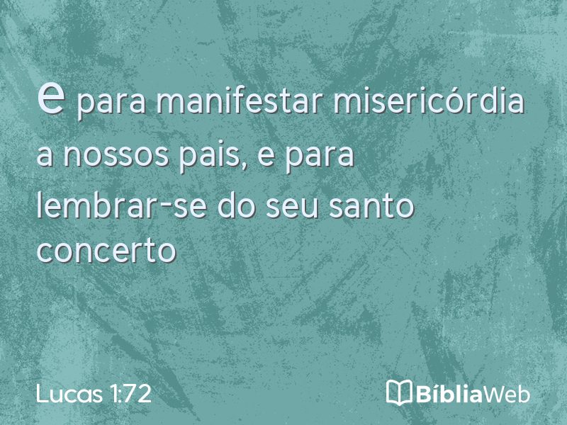 Lucas 1:72 em imagem para compartilhar