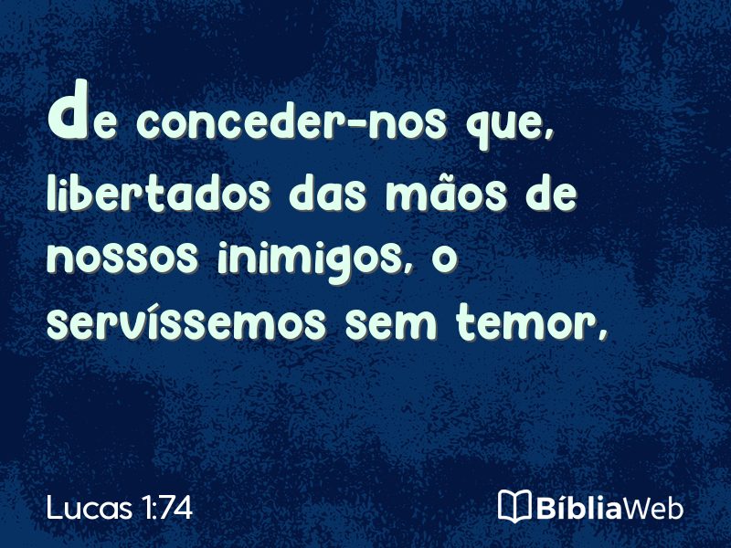 Lucas 1:74 em imagem para compartilhar