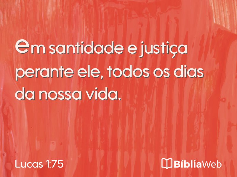 Lucas 1:75 em imagem para compartilhar