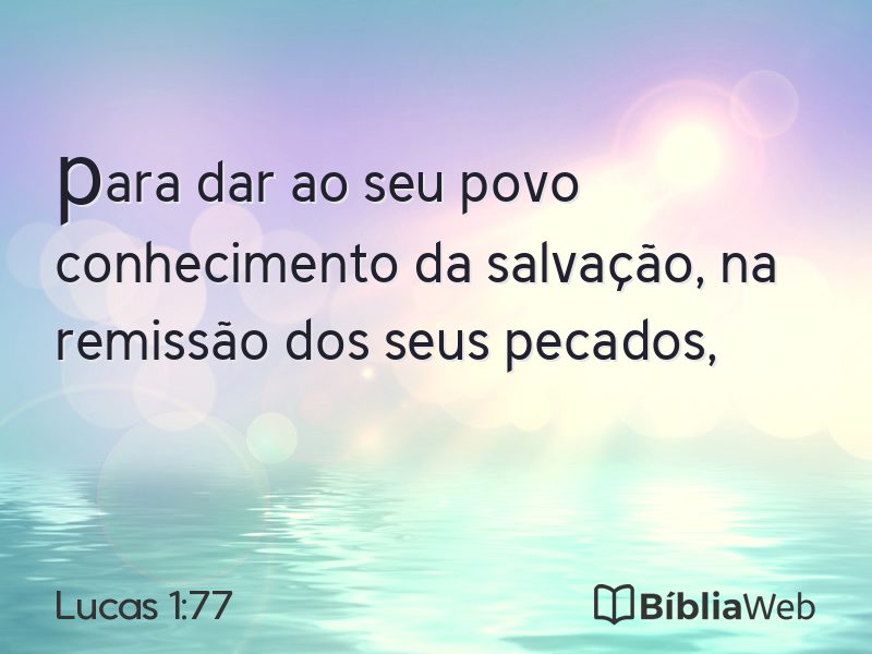 Lucas 1:77 em imagem para compartilhar