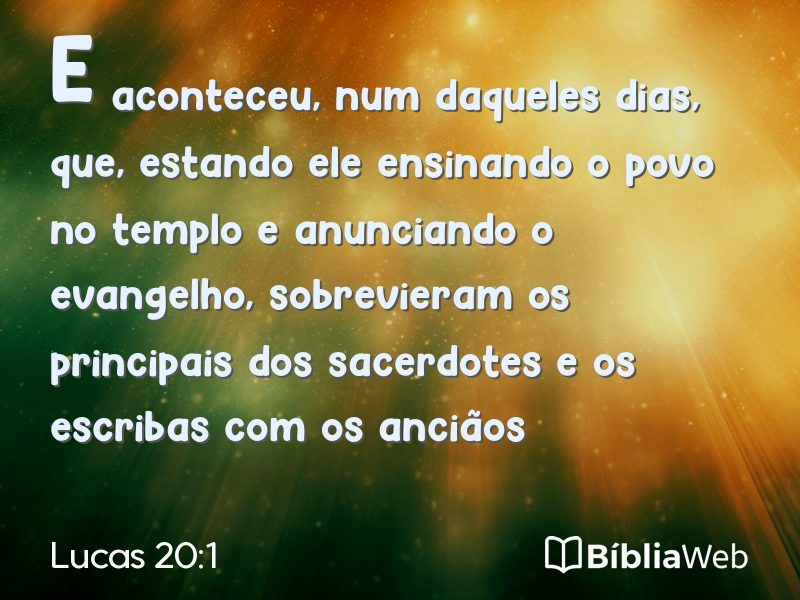 Lucas 20:1 em imagem para compartilhar
