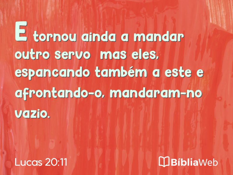 Lucas 20:11 em imagem para compartilhar
