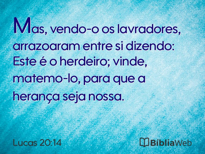 Lucas 20:14 em imagem para compartilhar