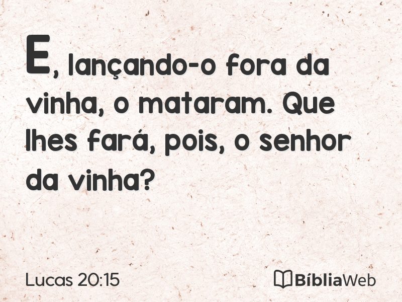 Lucas 20:15 em imagem para compartilhar