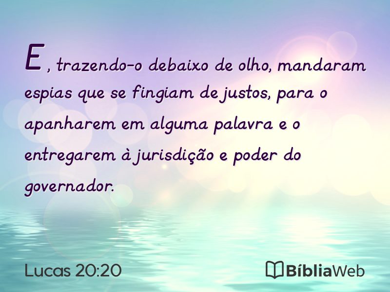 Lucas 20:20 em imagem para compartilhar