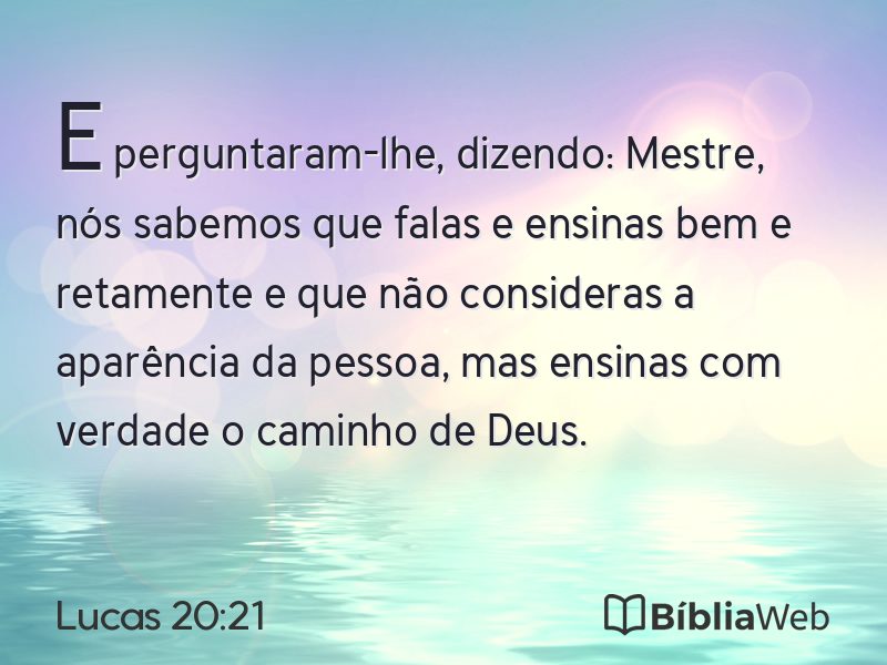 Lucas 20:21 em imagem para compartilhar
