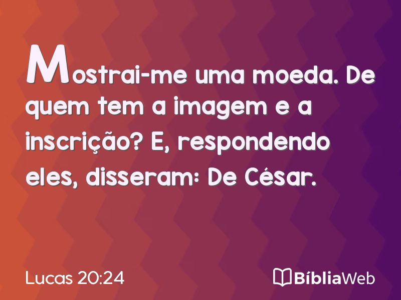 Lucas 20:24 em imagem para compartilhar