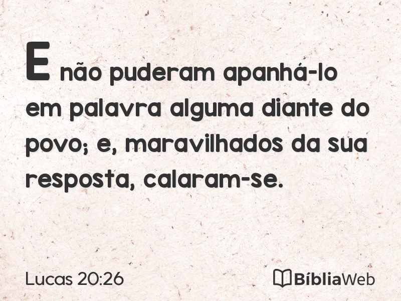 Lucas 20:26 em imagem para compartilhar