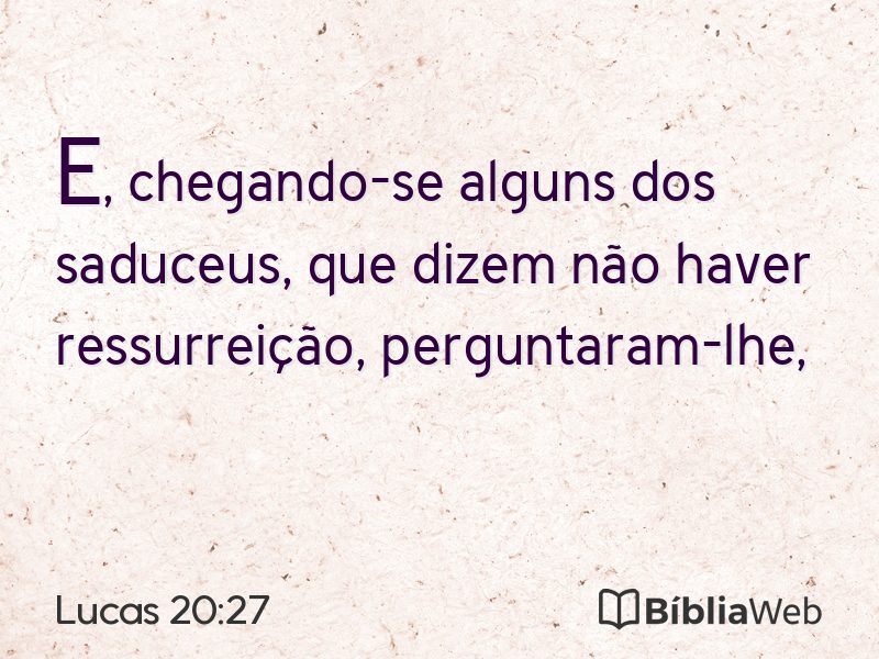 Lucas 20:27 em imagem para compartilhar