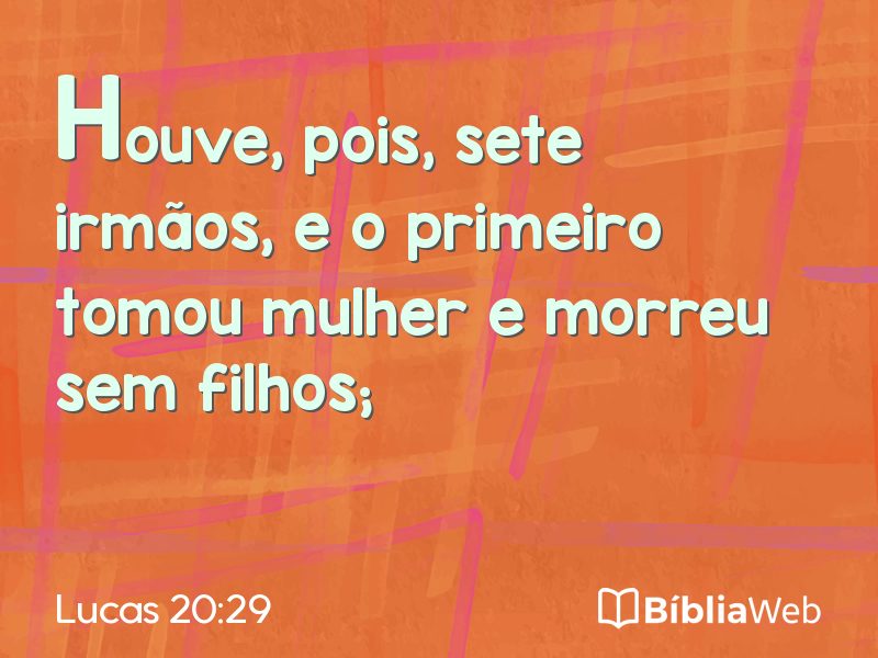 Lucas 20:29 em imagem para compartilhar