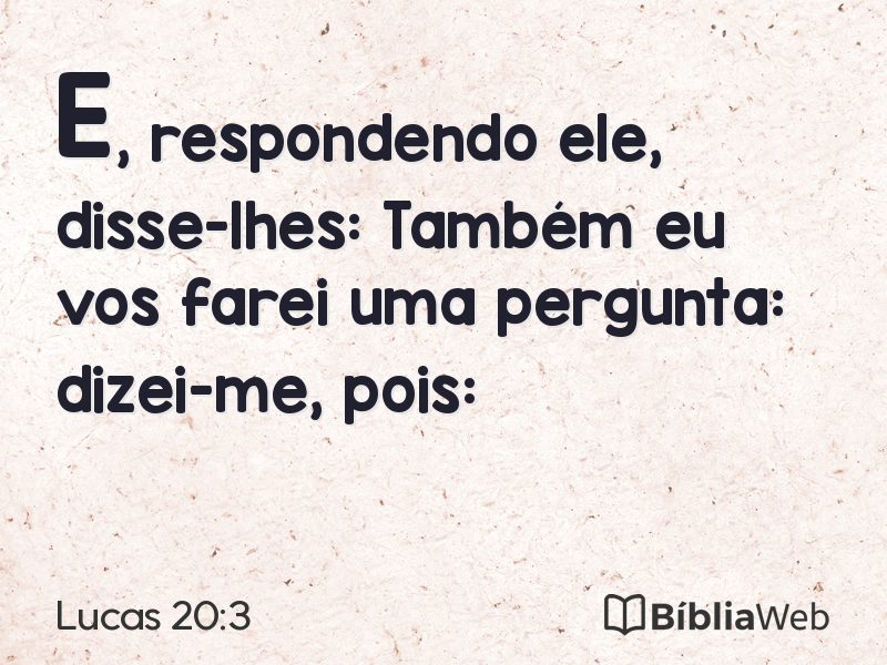 Lucas 20:3 em imagem para compartilhar