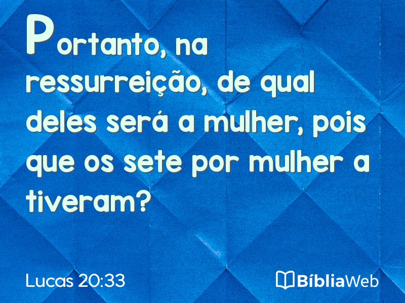 Lucas 20:33 em imagem para compartilhar