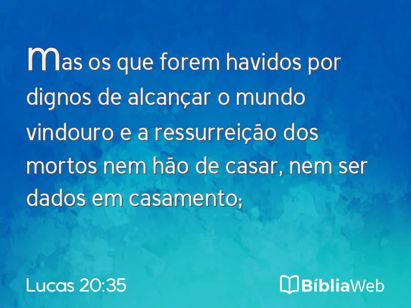 Lucas 20:35 em imagem para compartilhar
