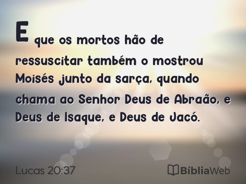 Lucas 20:37 em imagem para compartilhar